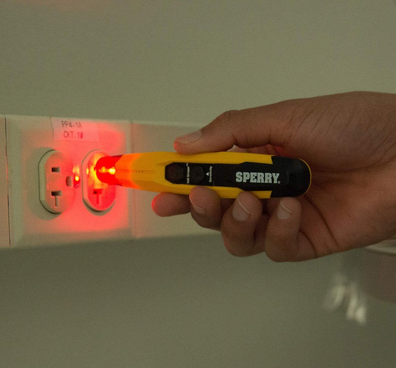 Sperry Instruments VD6509 Adjustable Non-Contact Detector with Flashlight, cETLus Listed, 1, 5 Clams/Master Voltage Tester, yellow - Image 4